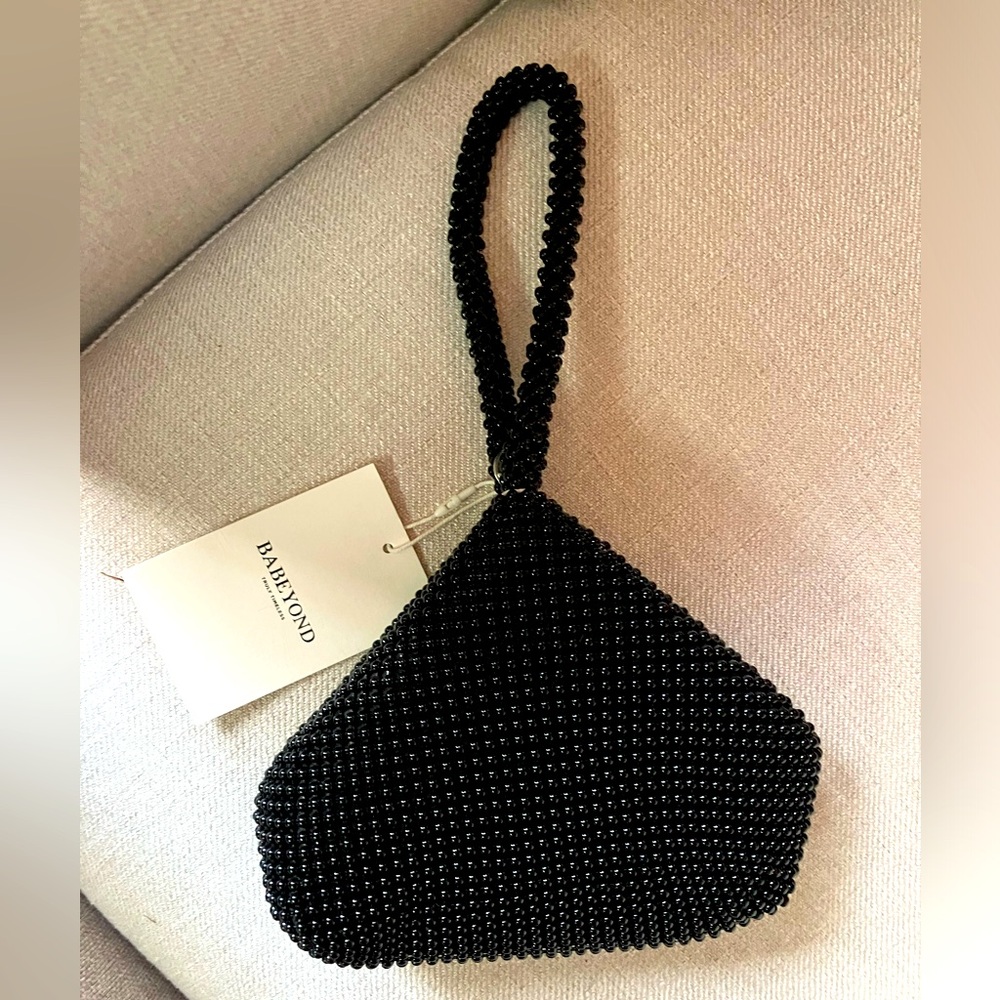 Black wristlet purse